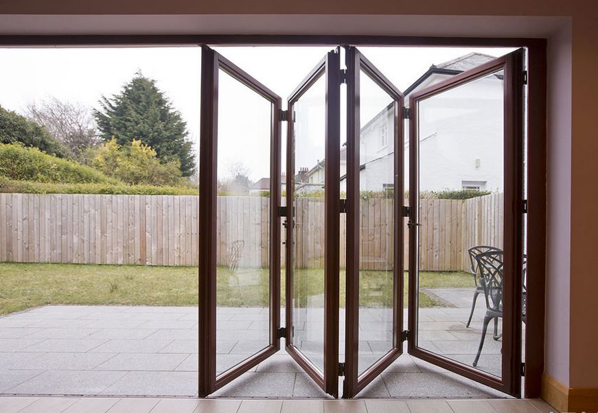 Aluminum double glazing folding doors Buy aluminum stacking door